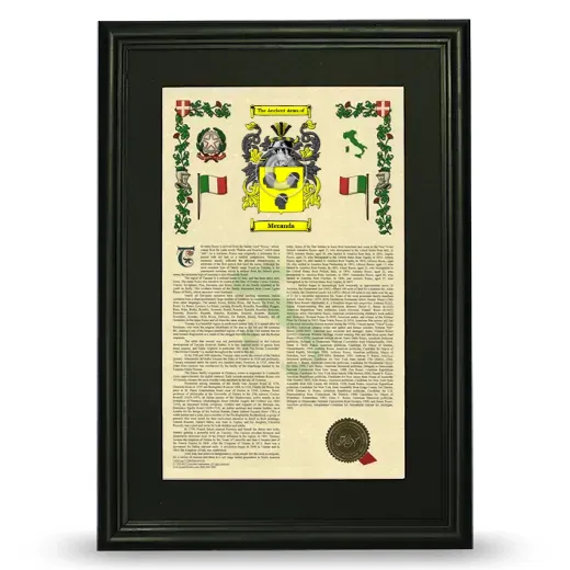 Meranda Deluxe Armorial Framed - Black