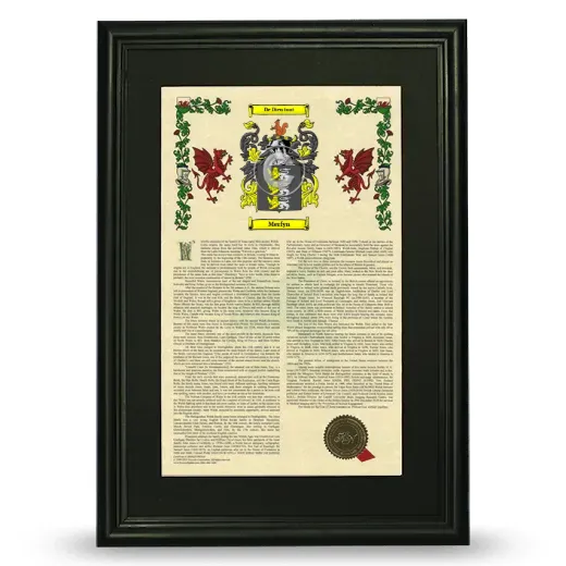 Merfyn Deluxe Armorial Framed - Black