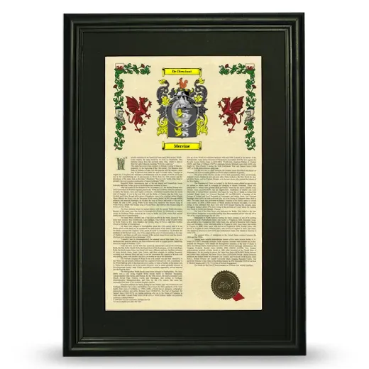 Mervine Deluxe Armorial Framed - Black