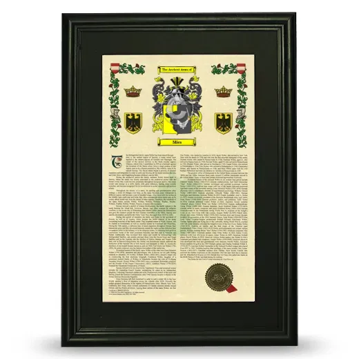 Mies Deluxe Armorial Framed - Black