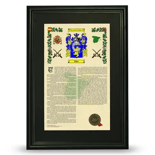 Milas Deluxe Armorial Framed - Black