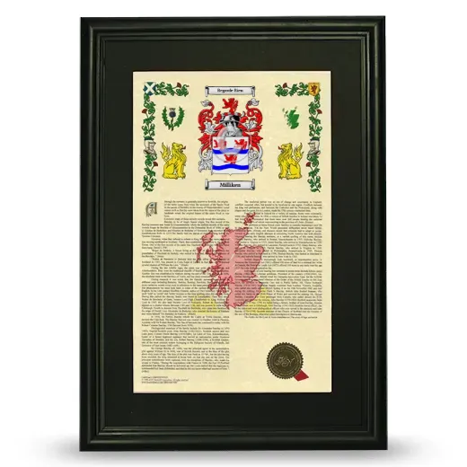 Milliken Deluxe Armorial Framed - Black