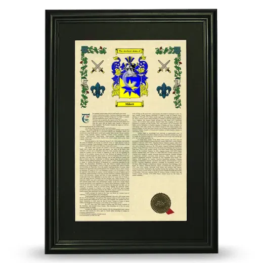 Milott Deluxe Armorial Framed - Black