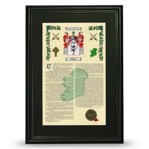 Minney Deluxe Armorial Framed - Black