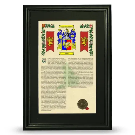 Mitts Deluxe Armorial Framed - Black