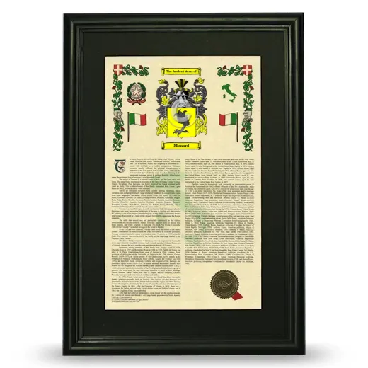 Monard Deluxe Armorial Framed - Black