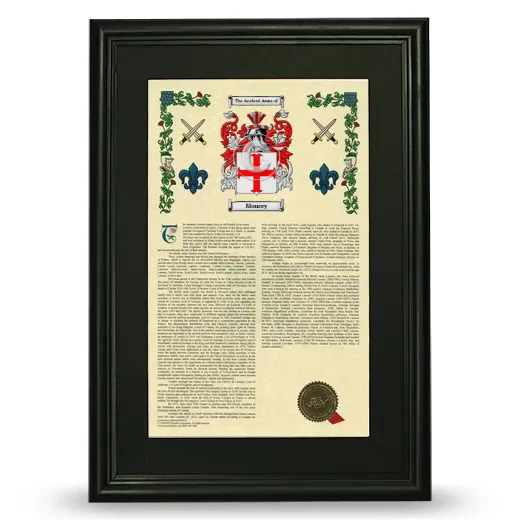 Moncey Deluxe Armorial Framed - Black