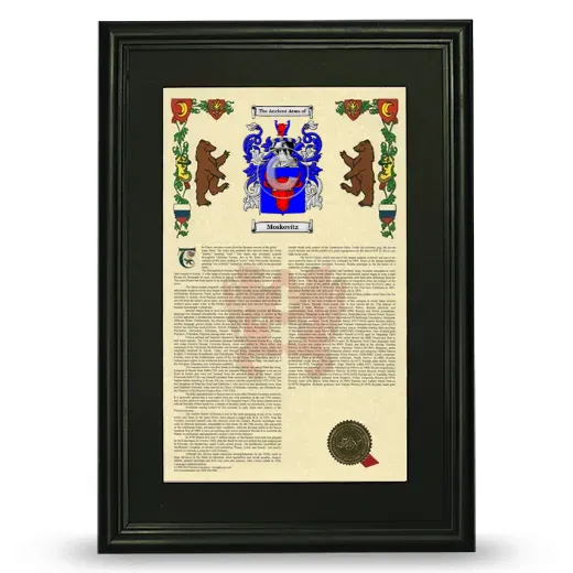 Moskovitz Deluxe Armorial Framed - Black