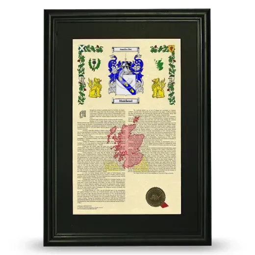 Muirhead Deluxe Armorial Framed - Black
