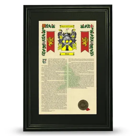 Muns Deluxe Armorial Framed - Black