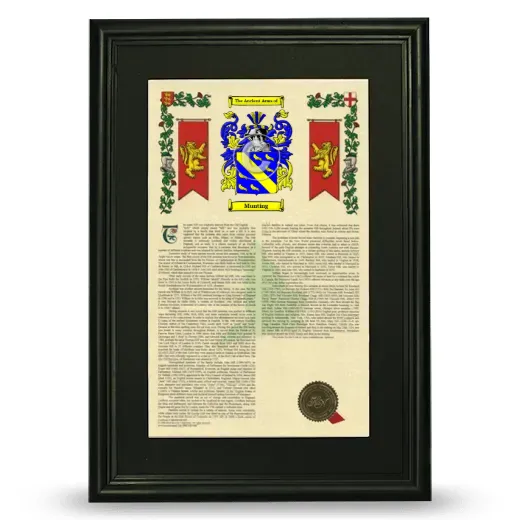 Munting Deluxe Armorial Framed - Black