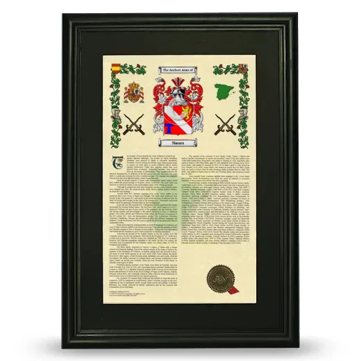 Nanez Deluxe Armorial Framed - Black
