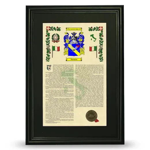 Navarro Deluxe Armorial Framed - Black