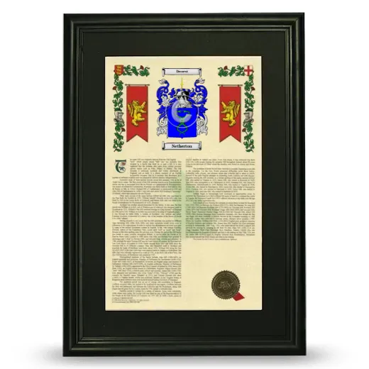 Netherton Deluxe Armorial Framed - Black