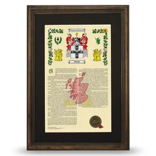 Nevely Deluxe Armorial Framed - Brown