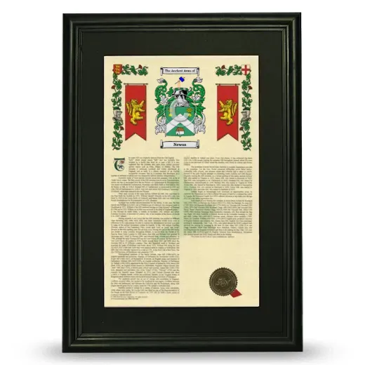 Newus Deluxe Armorial Framed - Black