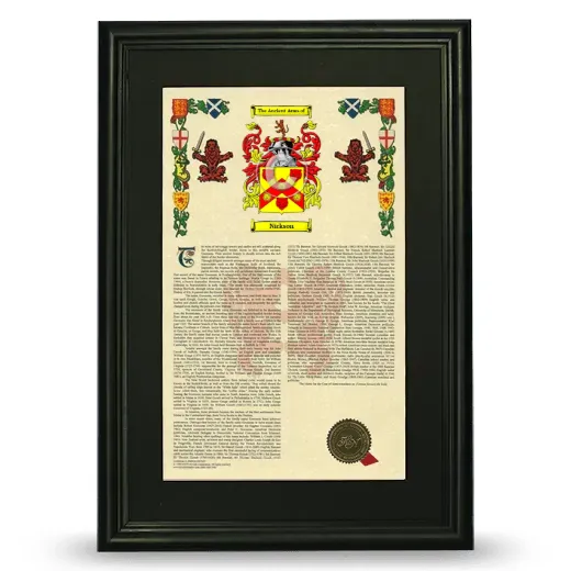 Nickson Deluxe Armorial Framed - Black