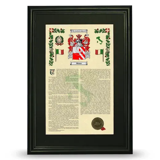Nicora Deluxe Armorial Framed - Black