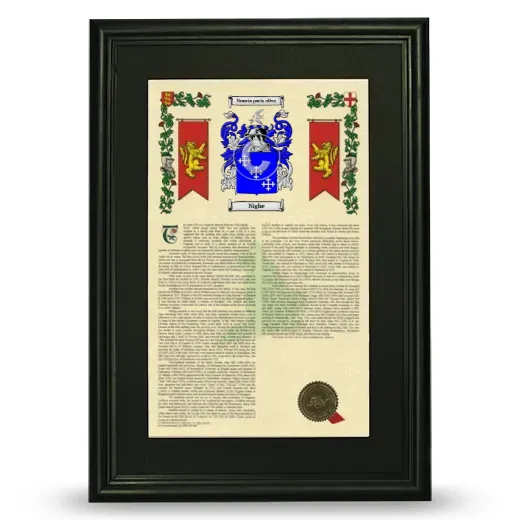Nighe Deluxe Armorial Framed - Black