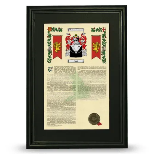 Noad Deluxe Armorial Framed - Black