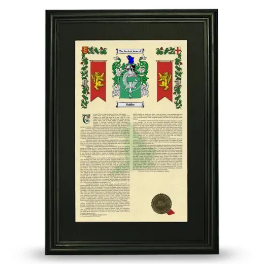 Nobby Deluxe Armorial Framed - Black