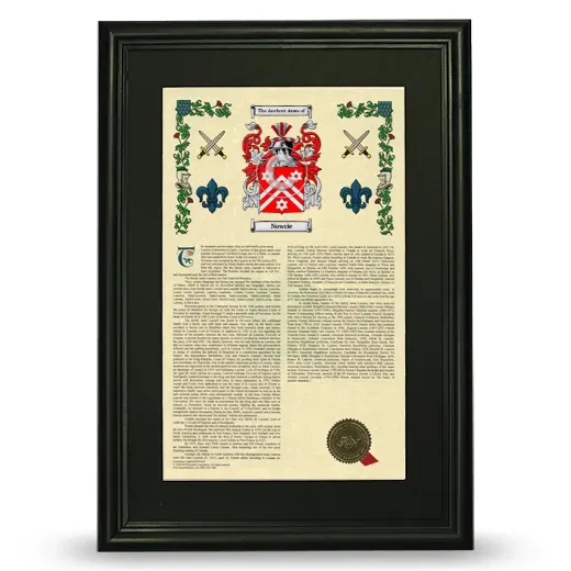 Nowrie Deluxe Armorial Framed - Black