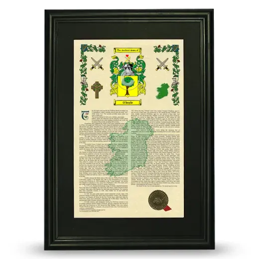 O boyle Deluxe Armorial Framed - Black