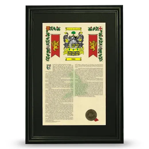 Oaky Deluxe Armorial Framed - Black