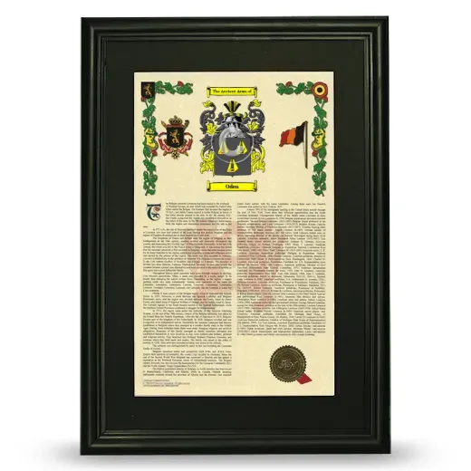 Oden Deluxe Armorial Framed - Black