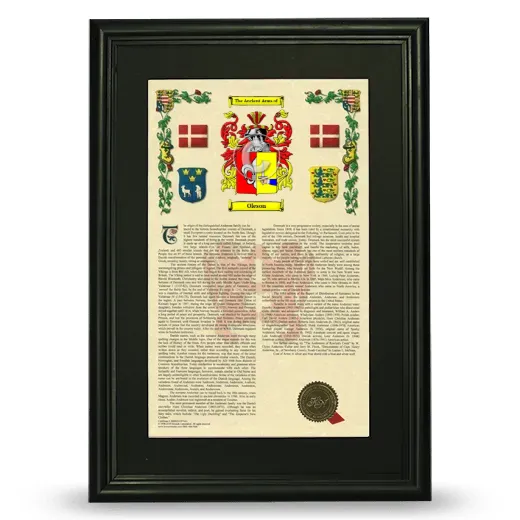 Oleson Deluxe Armorial Framed - Black