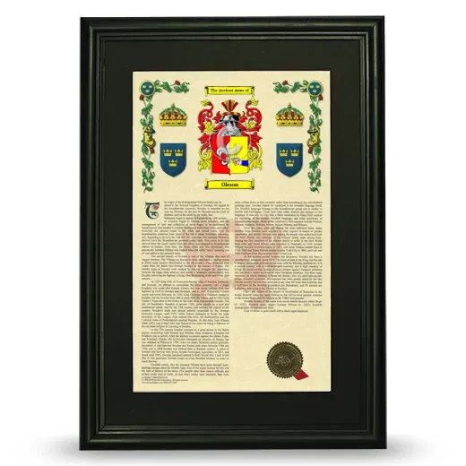 Oleson Deluxe Armorial Framed - Black