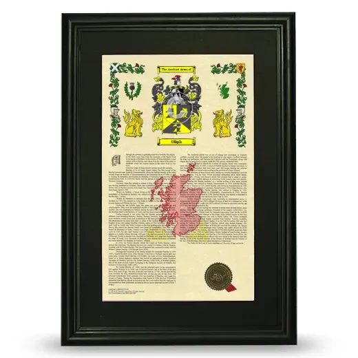 Oliph Deluxe Armorial Framed - Black