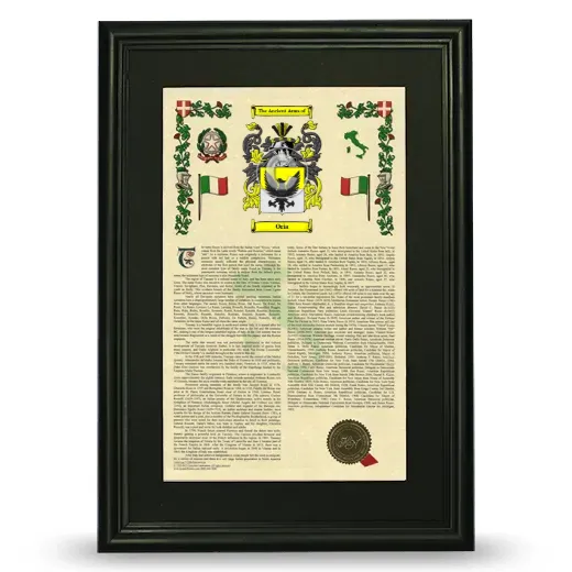 Oria Deluxe Armorial Framed - Black