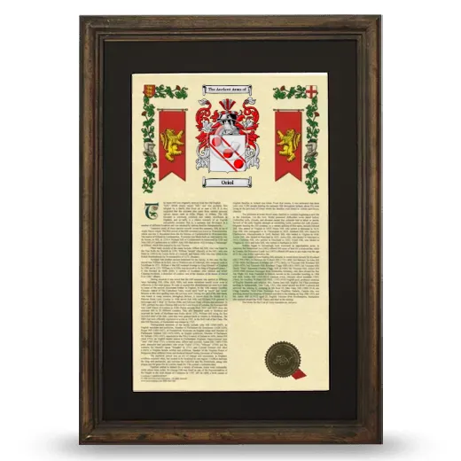 Oriol Deluxe Armorial Framed - Brown