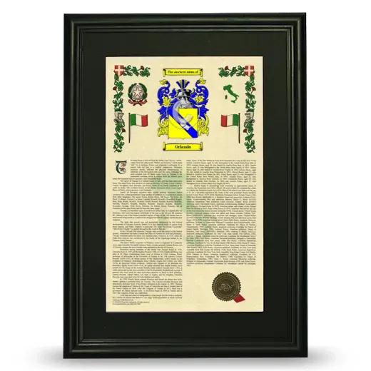 Orlando Deluxe Armorial Framed - Black