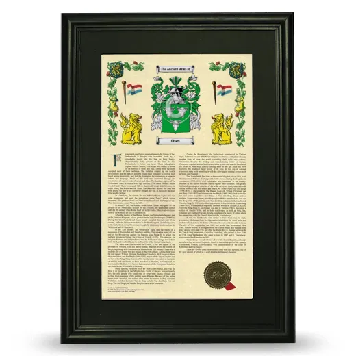 Oses Deluxe Armorial Framed - Black