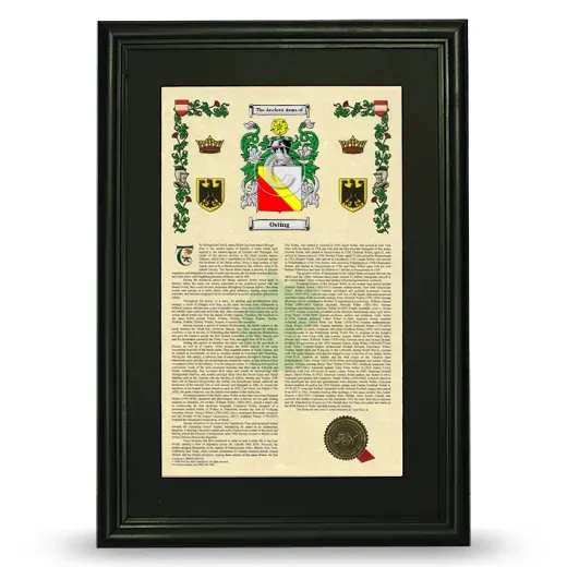 Osting Deluxe Armorial Framed - Black