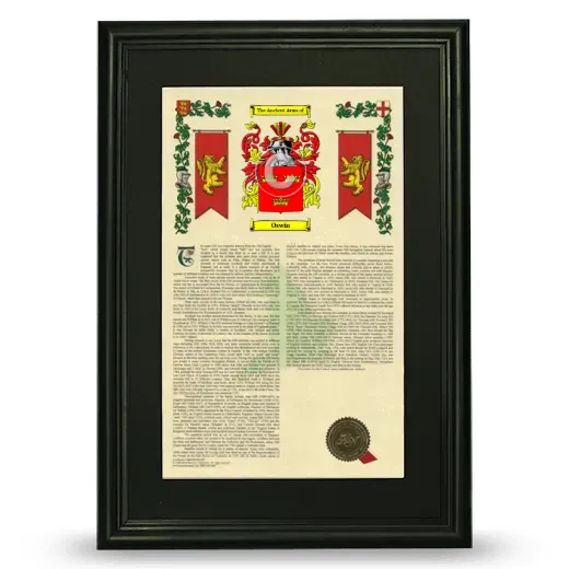 Oswin Deluxe Armorial Framed - Black