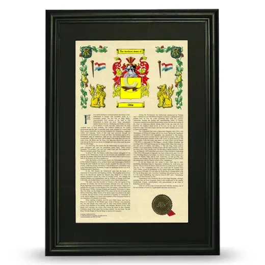 Otir Deluxe Armorial Framed - Black
