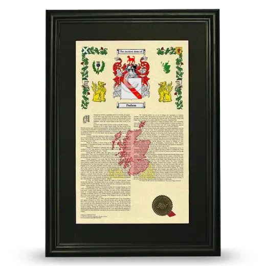 Padam Deluxe Armorial Framed - Black
