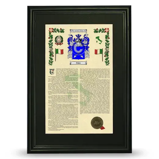 Paice Deluxe Armorial Framed - Black