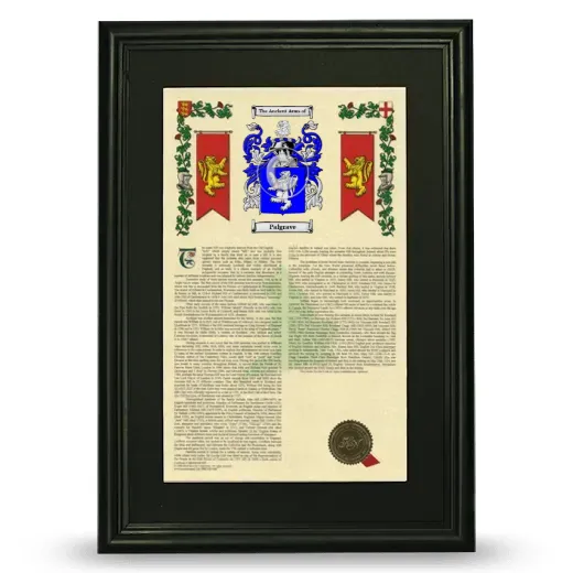 Palgrave Deluxe Armorial Framed - Black