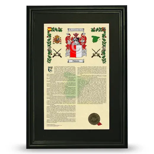 Palmers Deluxe Armorial Framed - Black