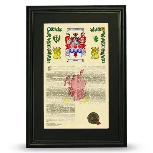 Panda Deluxe Armorial Framed - Black