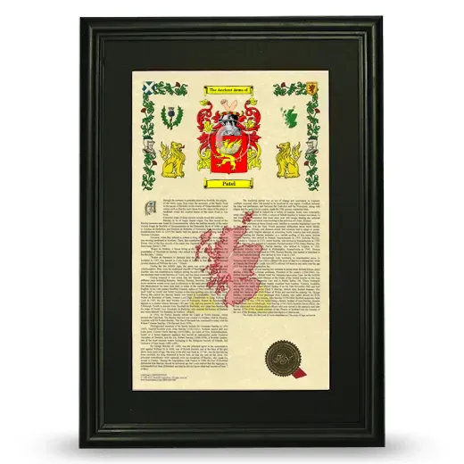 Patel Deluxe Armorial Framed - Black