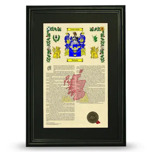 Pattern Deluxe Armorial Framed - Black