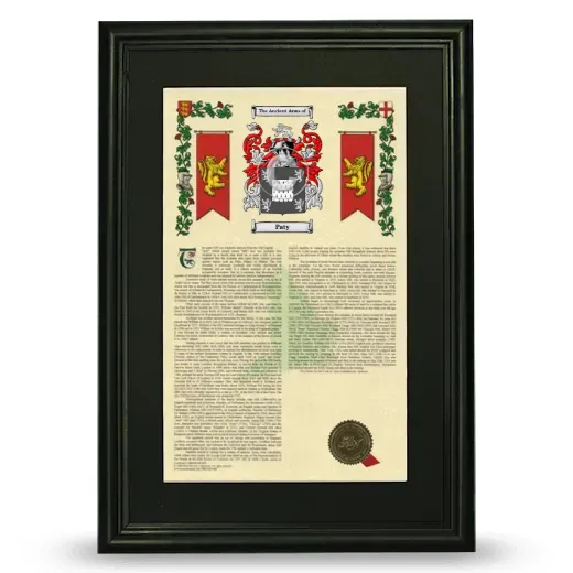 Paty Deluxe Armorial Framed - Black