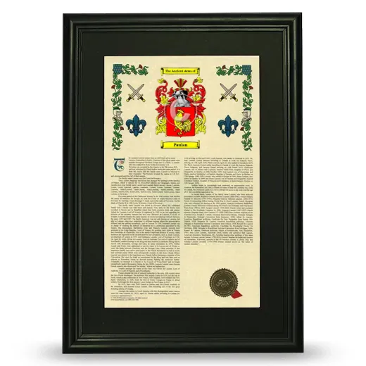 Paulan Deluxe Armorial Framed - Black