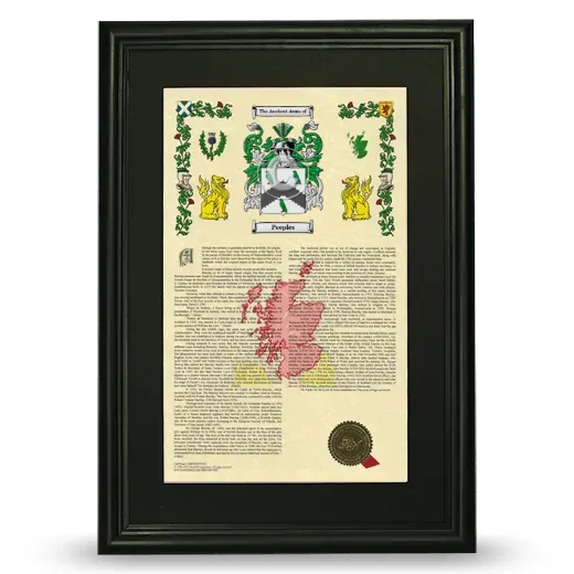 Peeples Deluxe Armorial Framed - Black