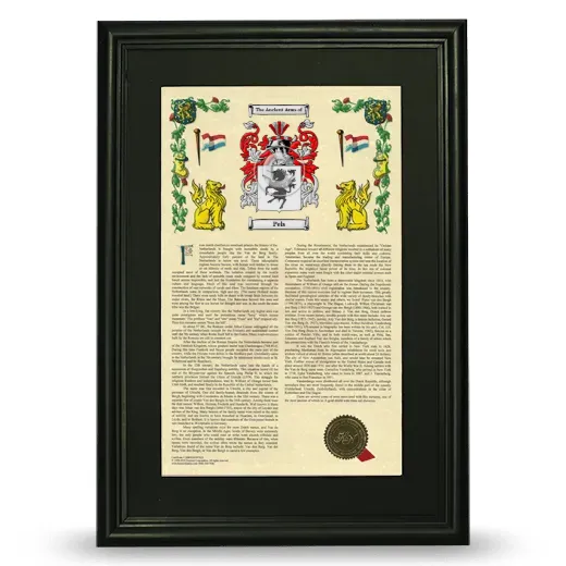 Pels Deluxe Armorial Framed - Black